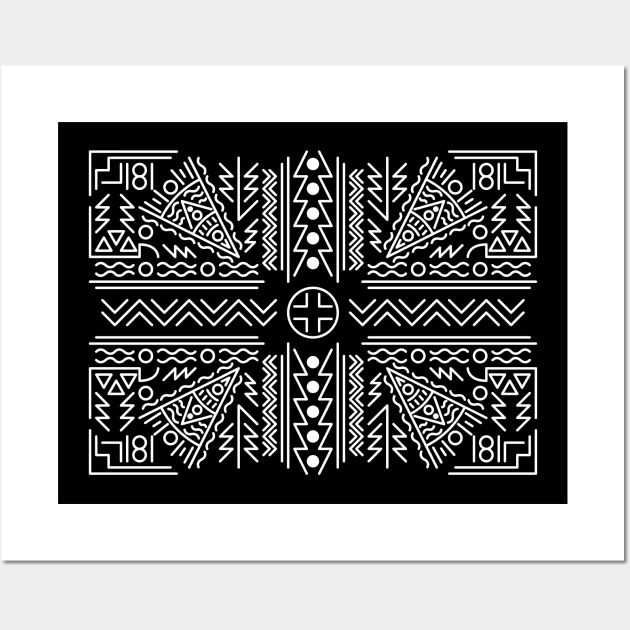 Cross Design Black and White Wall Art by JDP Designs